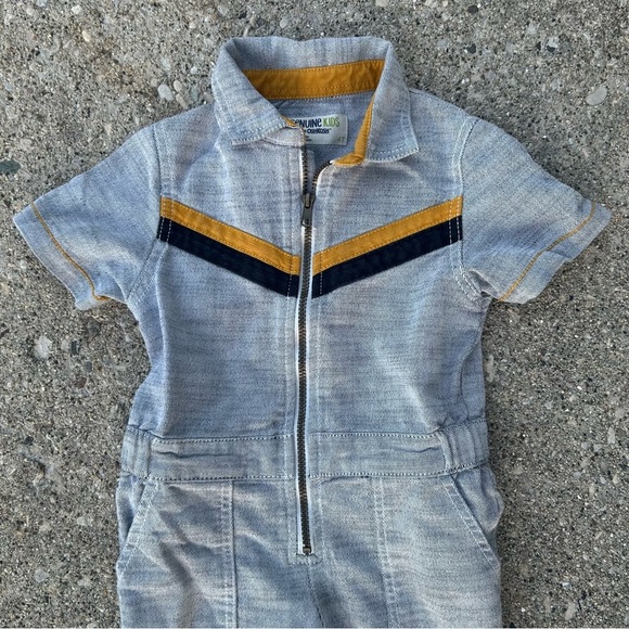 Genuine Kids OshKosh Denim Jumpsuit Coverall “I’m With the Band” 4T Toddler - Picture 3 of 12